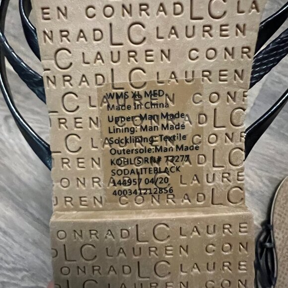 NEW LC Lauren Conrad Sodalite Women's Strappy Slide Sandals in Black Size 11 NWT - Picture 6 of 8